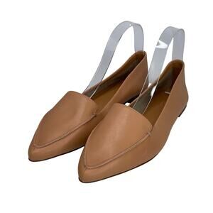 J. Crew Edie Cream Leather Pointy Toe Loafer Flats Women's Size 9.5